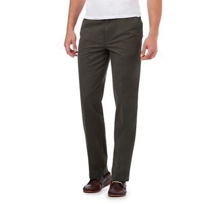 Maine New England Big and tall olive tailored fit chinos